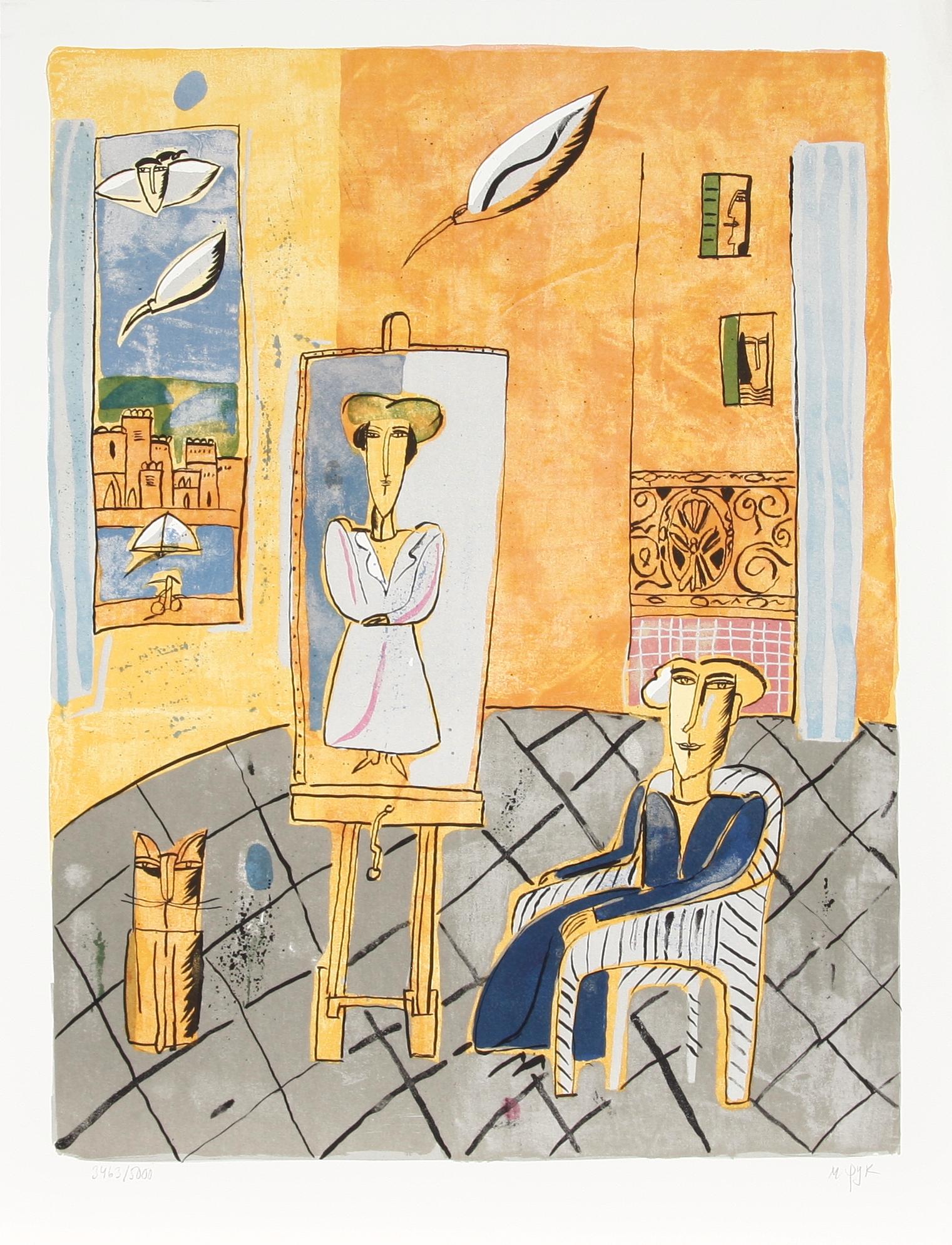 MADELEINE PYK, litografi, sign o numr 3463/5000.