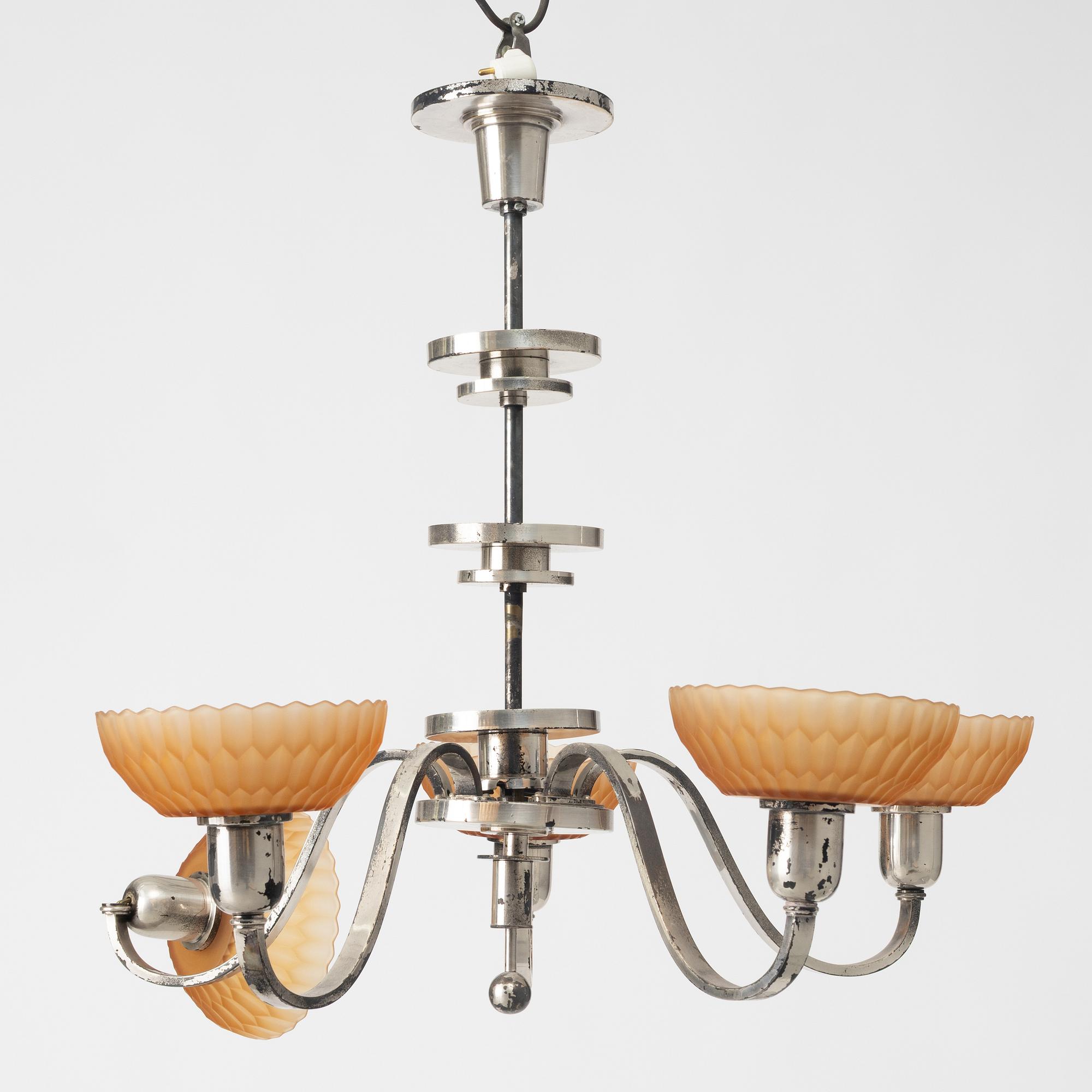 A Swedish ceiling lamp, 1930's.