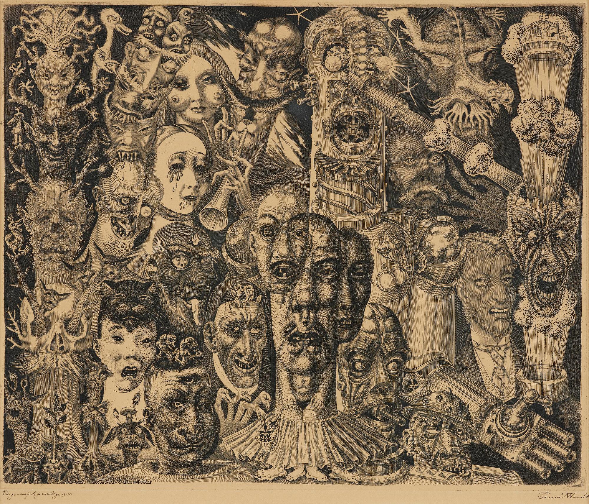 Eduard Wiiralt, "Põrgu" (Hell).