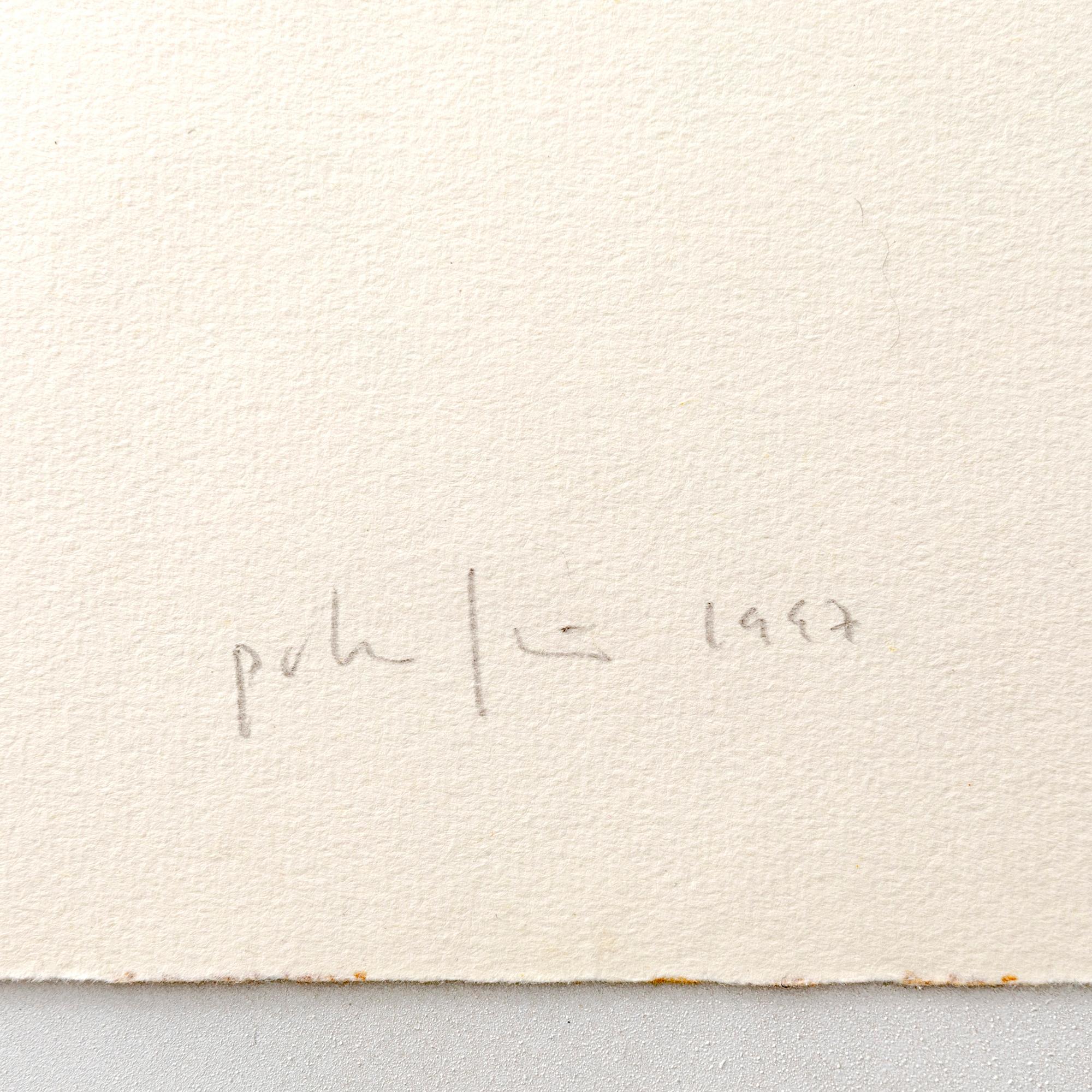 Peter Frie,  etching monotypi signd and dated 1997.