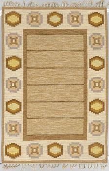 Ingegerd Silow, matta, rölakan, ca 203 x 136,5-137,5 cm, signerad IS.