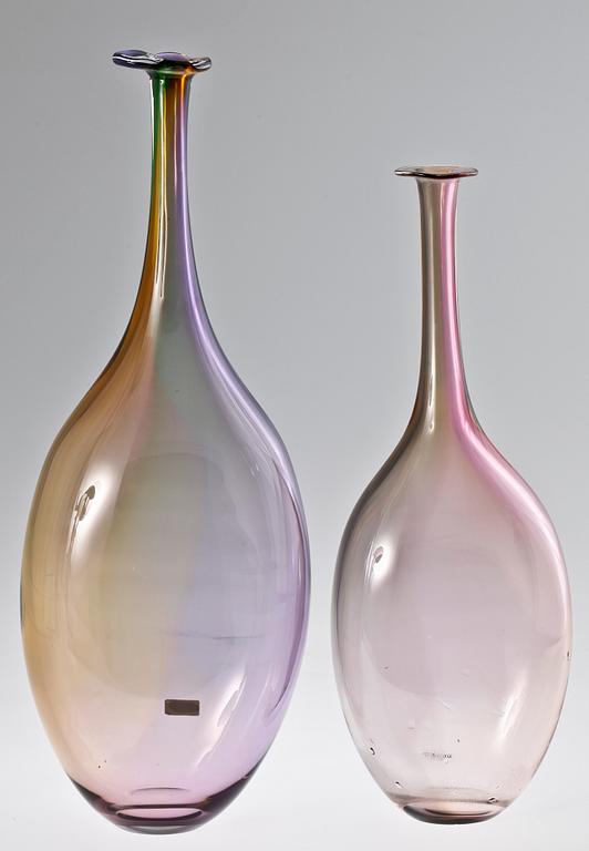 VASER, 2 st. glas, Kjell Engman, Kosta Boda.