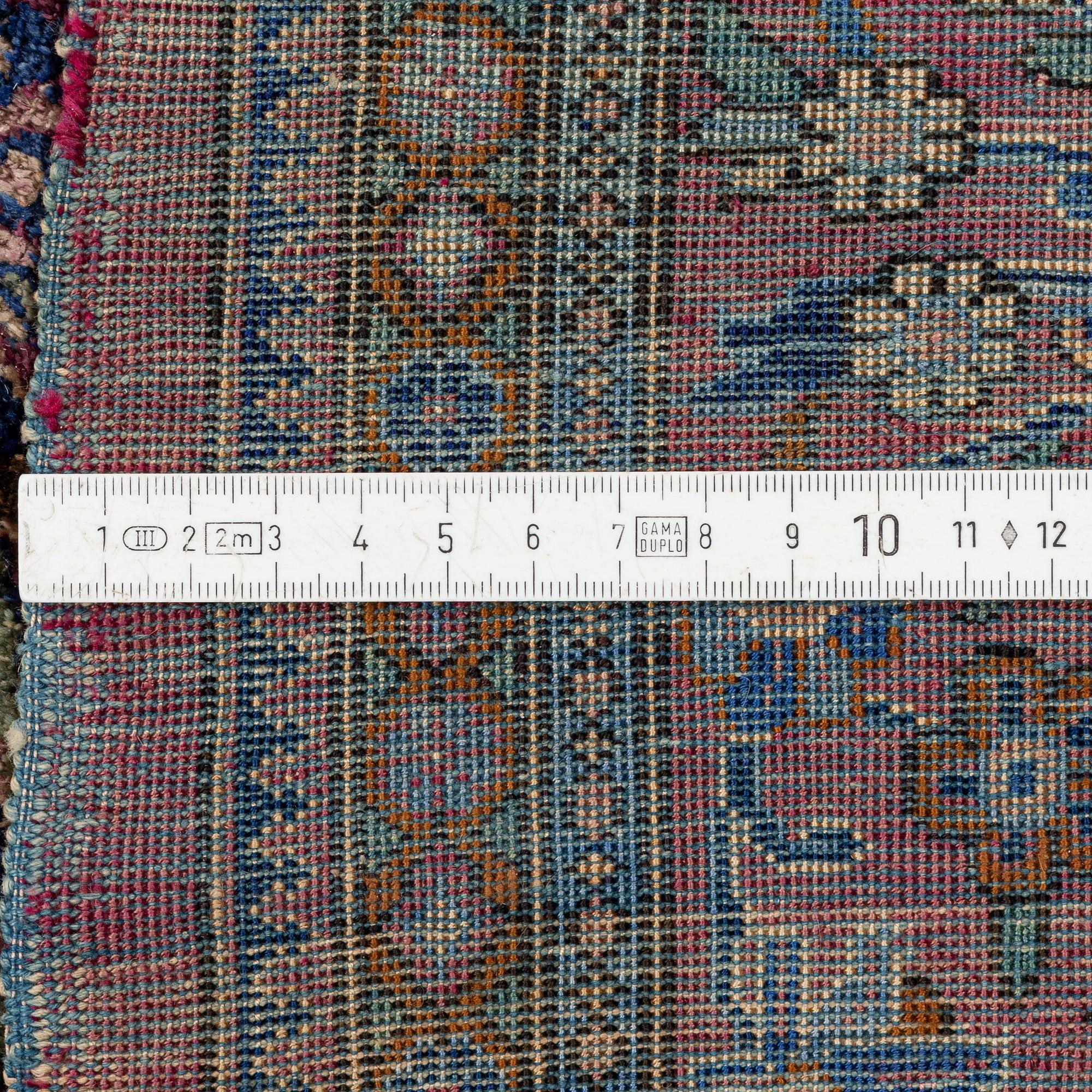 Matta, antik, silke Keshan, ca. 196 x 129 cm.