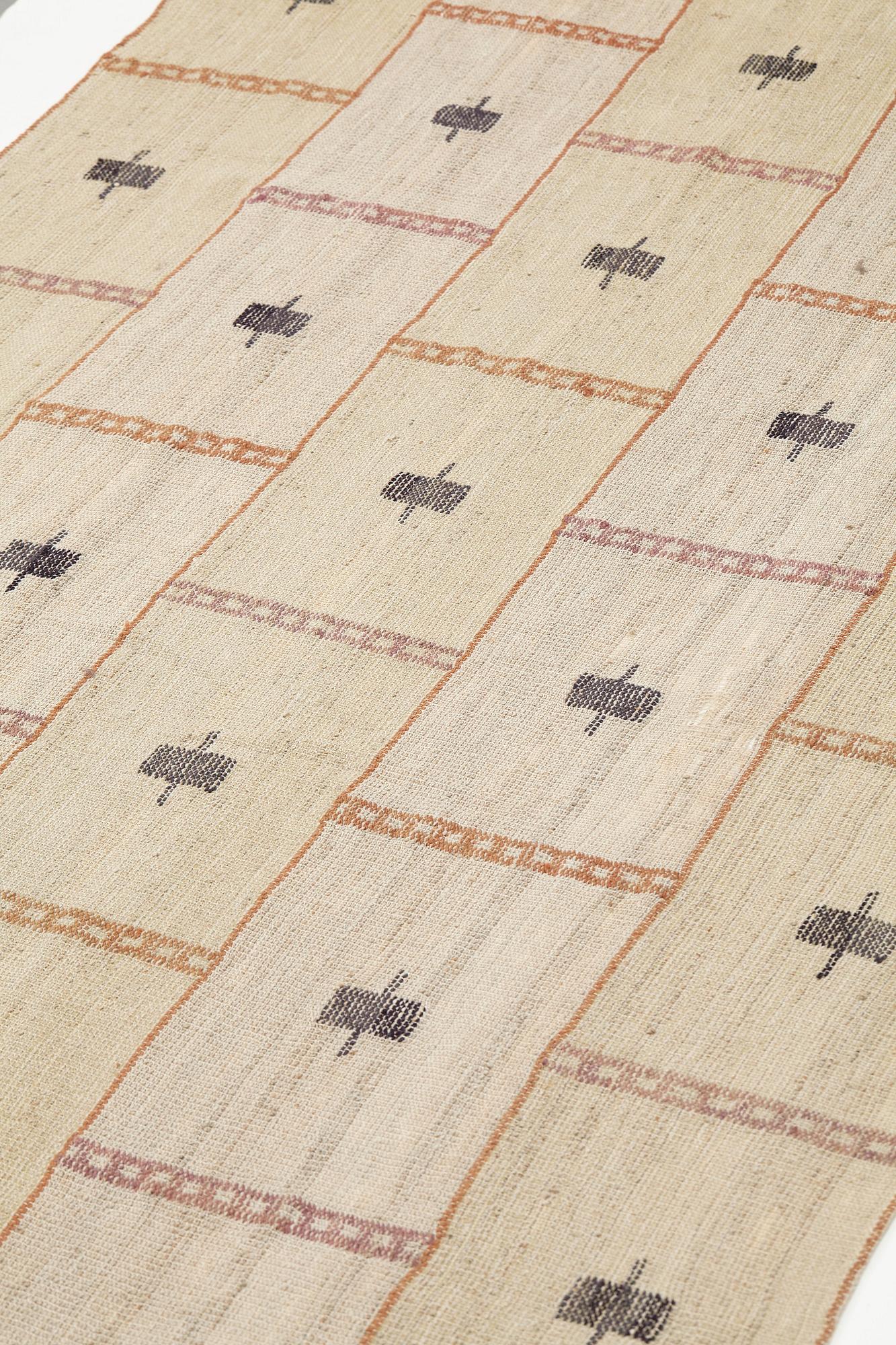 Märta Måås-Fjetterström, A DRAPE, "Gul våd", flat weave, ca 213 x 113-114,5 cm, signed MMF.