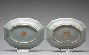 FAT, ett par, kompaniporslin. Qingdynastin, Qianlong (1736-95).
