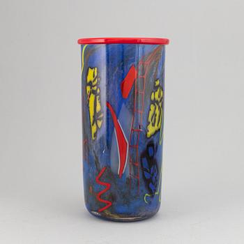 Sven-Åke Carlsson, a unique glass vase, signed.