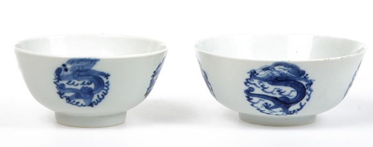 SKÅLAR, 4 st, porslin, Kina. 1800-tal.