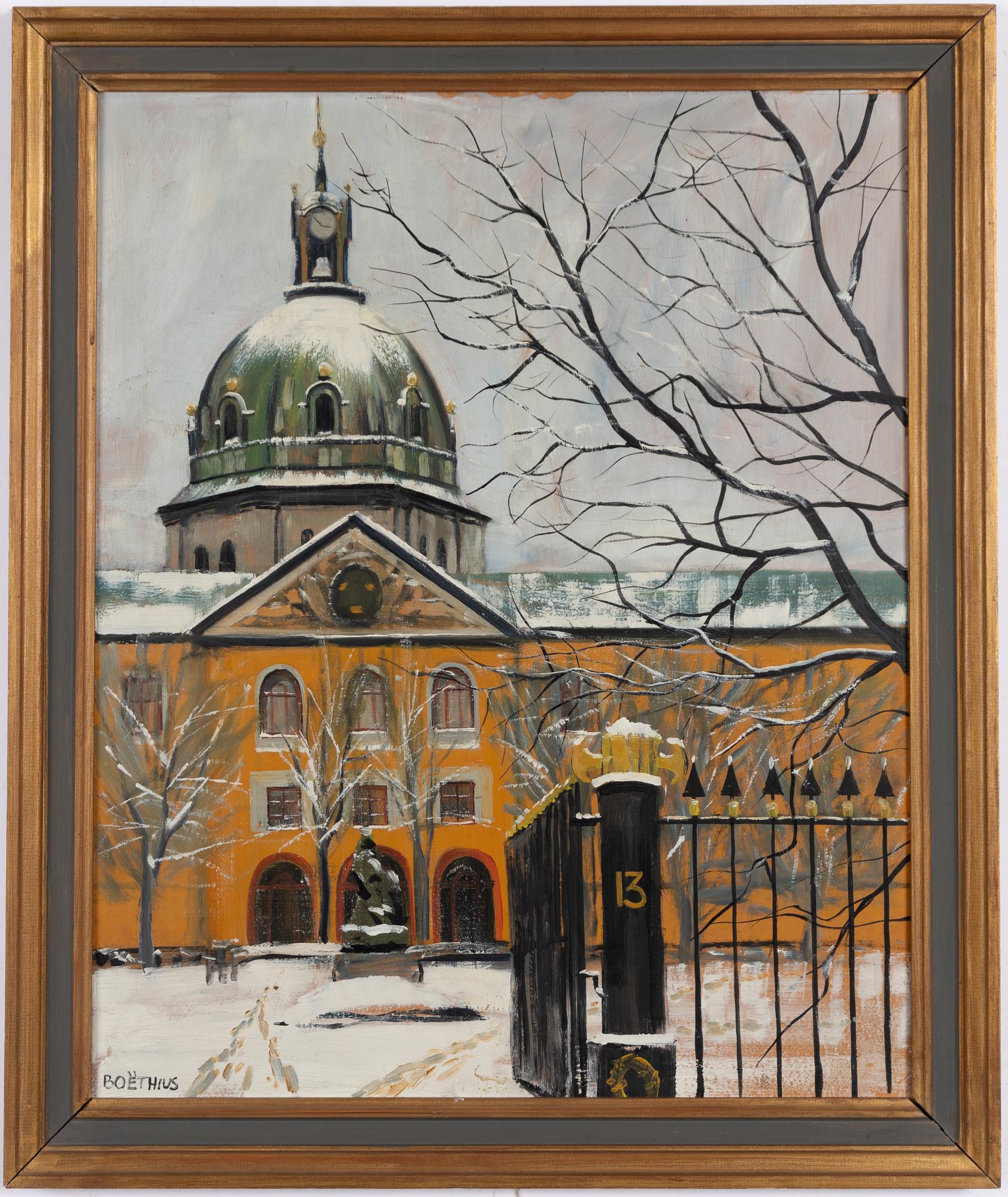 Lars Boëthius, Army Museum with Hedvig Eleonora Church in the background (Motif from Stockholm).