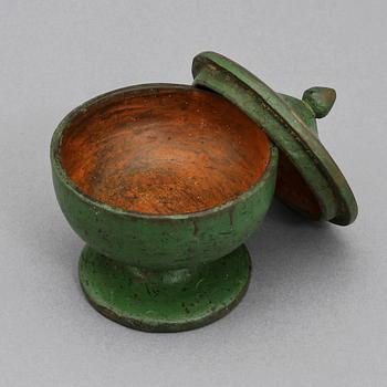 LOCKASK, trä, allmoge, 1800-tal.