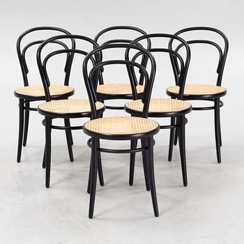 Six model 14 chairs, Ton, 21st century.