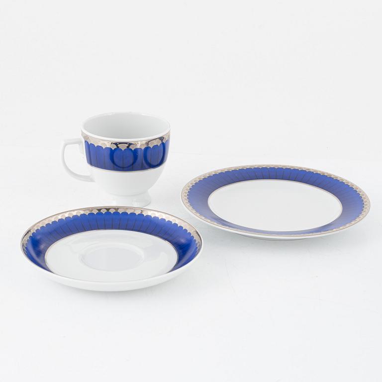 Sigvard Bernadotte, a 30-piece coffee service, 'Millenium/Marianne", Christineholm, Fyklöver.