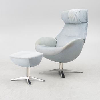 Jahn Aaamod, fåtölj med fotpall, Globe, Conform.