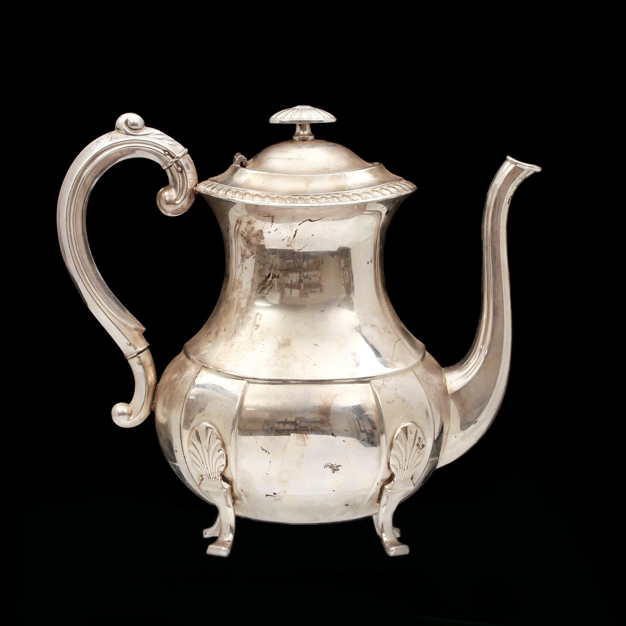 KAFFEKANNA, sterling silver, David Andersen, Norway. 700 g.