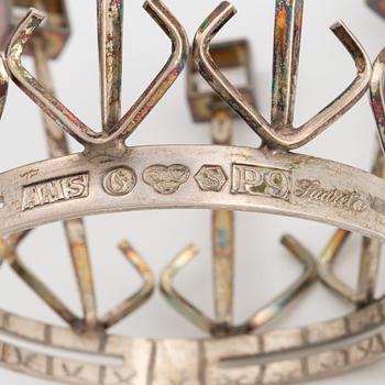 An Aarvo Saarela silver bridal crown, 1965.