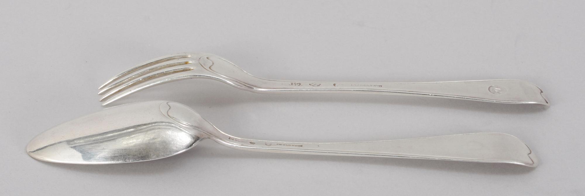 SKED SAMT GAFFEL, silver, Arvid Floberg 1784 och 1795.