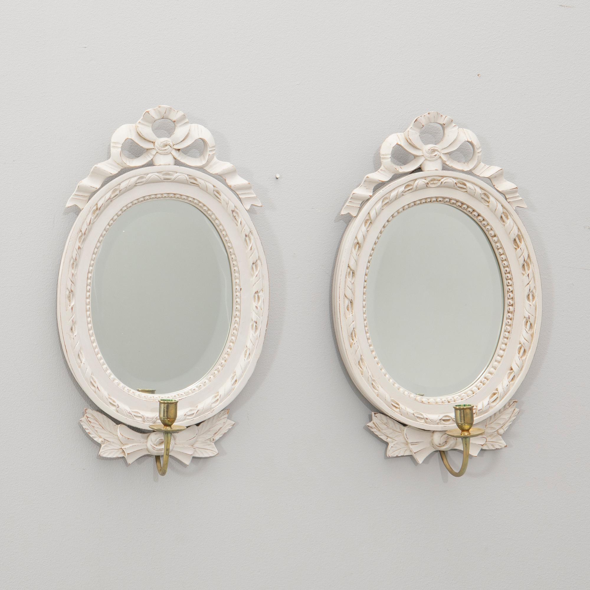 Wall sconces, a pair, Gustavian style, second half of the 20th century.