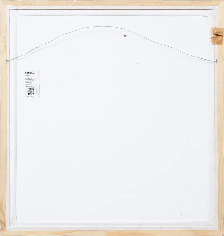 OTTAVIO MISSONI, stickad multipel, textil på plexiglas, signerad och daterad 83, numrerad 3/6 på plakett.