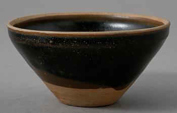 SKÅL, lergods, Temmoku, troligen Japan, 1800-tal.