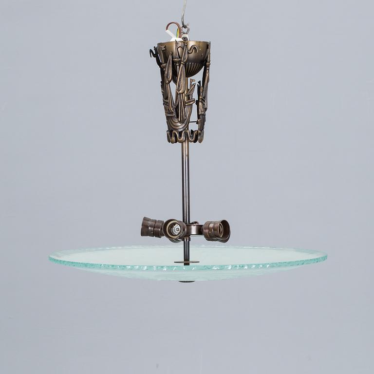 TAKLAMPA, art deco, 1930-tal.