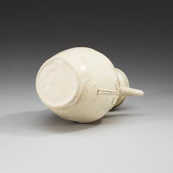 A pale celadon glazed ewer, Yuan dynasty (1271-1368).