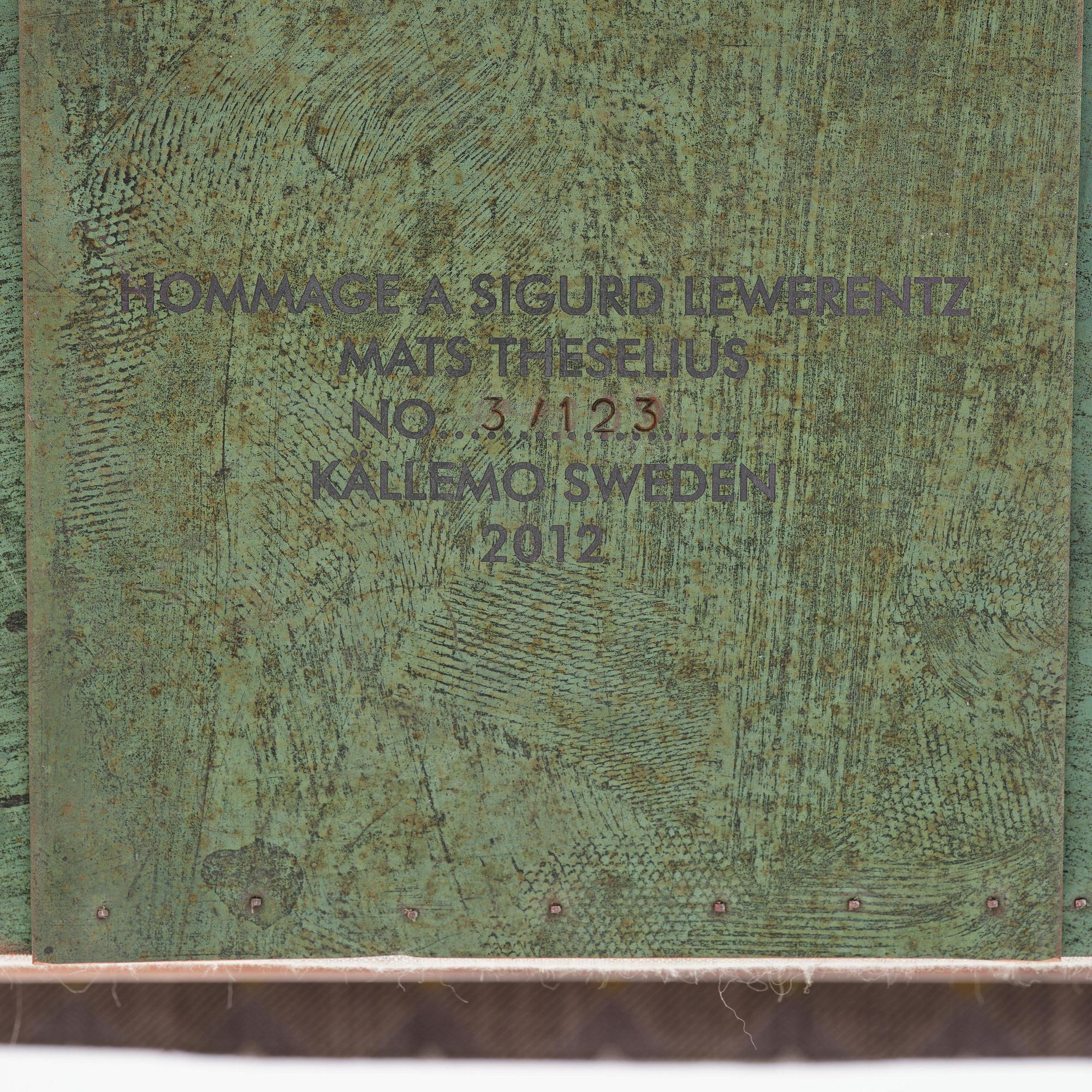 Mats Theselius, an "Hommage à Sigurd Lewerentz" armchair, ed. 3/123, Källemo, Värnamo, post 2012.