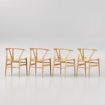 Hans J. Wegner, chairs, 4 pcs, "CH24", Carl Hansen & Son, Denmark, 21st century.