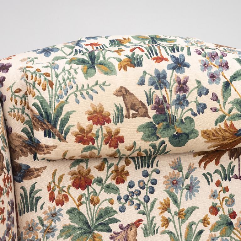 Armchair with footstool, Bröderna Andersson, second half of the 20th century.