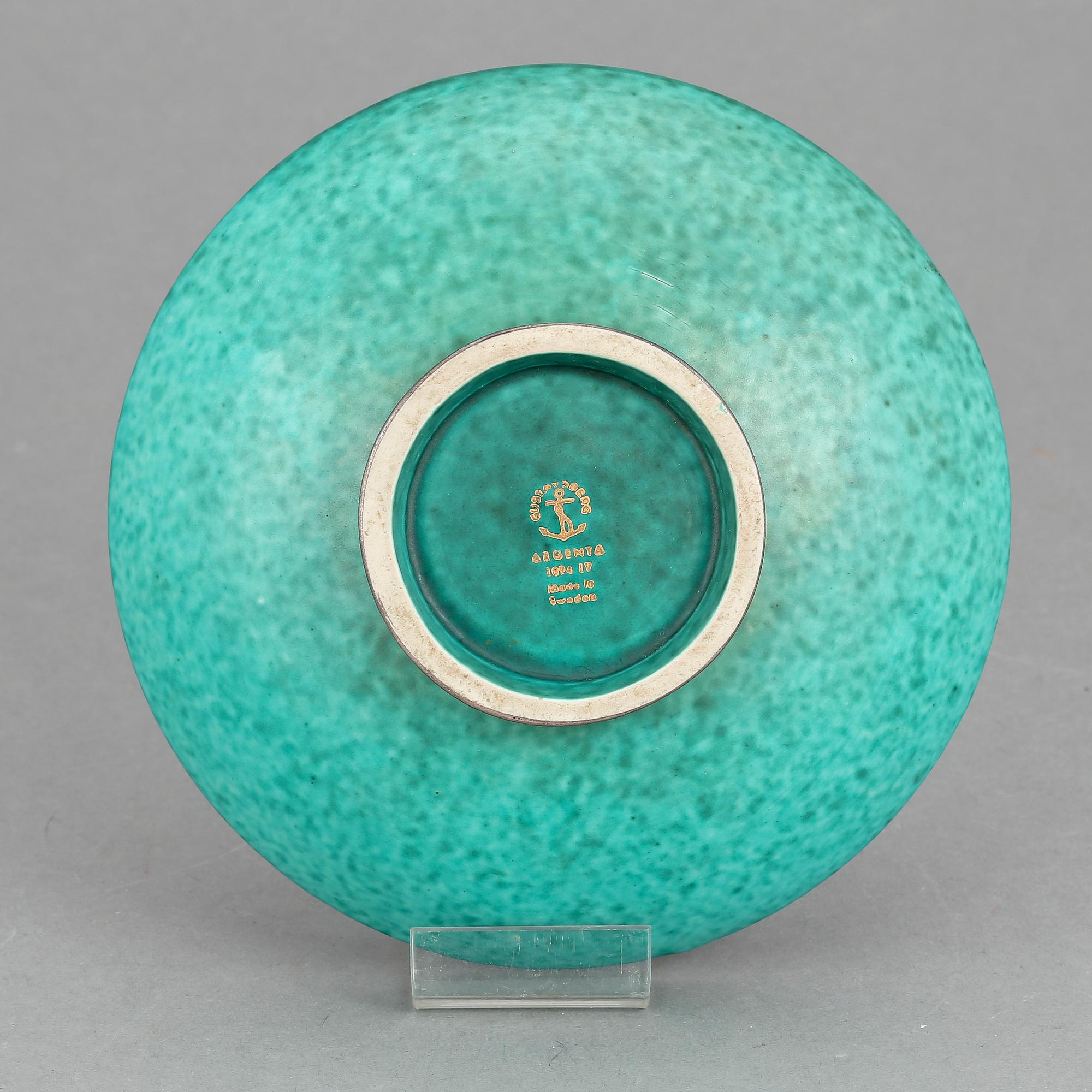 SKÅL PÅ FOT, "Argenta", Wilhelm Kåge, Gustavsberg, 1950-60-tal.