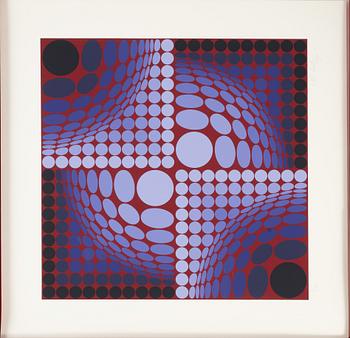 Victor Vasarely, portfolio with 5 silkscreen in colours, 1977, signed 85/250.