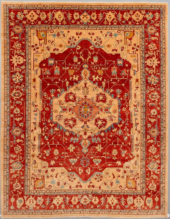 A serapi design carpet, 390 x 305 cm.