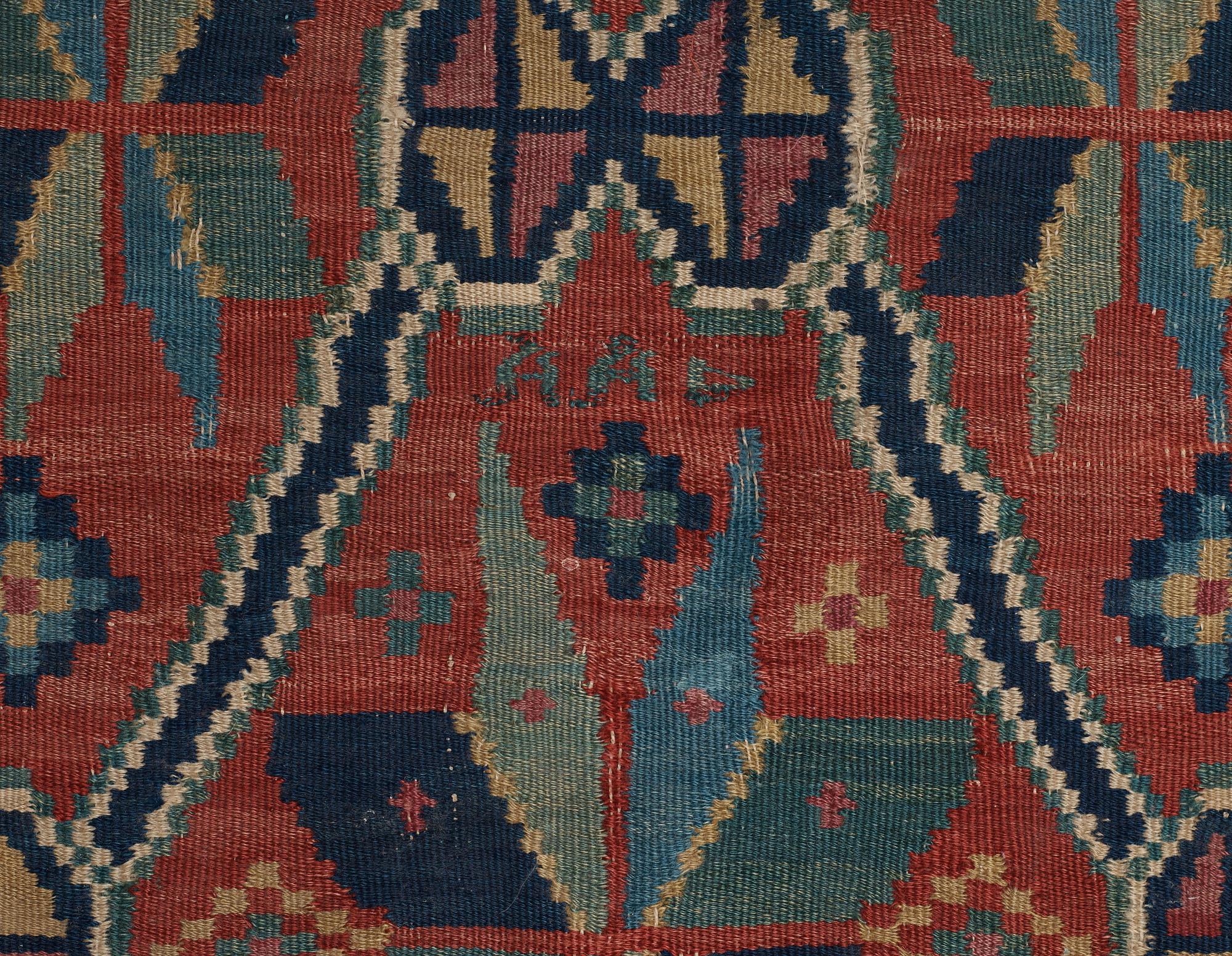 ÅKDYNA (agedyna), rölakan. 49,5 x 106 cm. Skåne 1800-talets förra hälft.