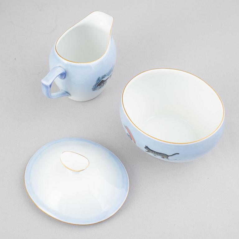 A 21-piece porcelain 'Tomten' Christmas service, Royal Copenhagen and Bing & Grøndahl, Denmark.