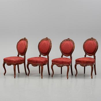 STOLAR, 4 st, nyrokoko, 1800-talets slut.