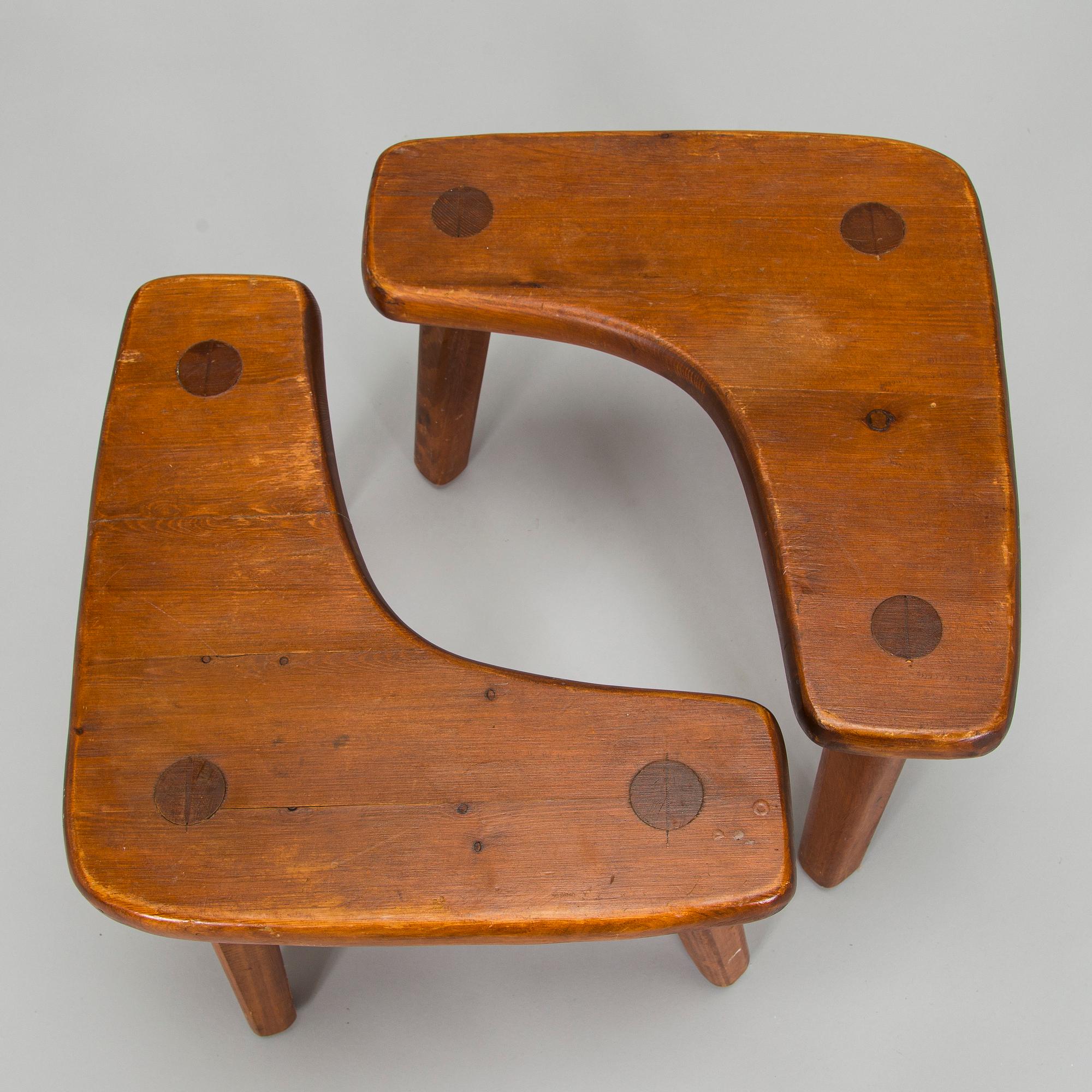 A pair of 1960/1970s stools, Finland.
