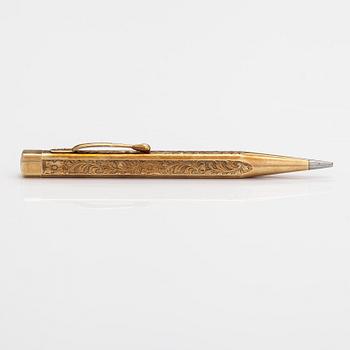 A 14K gold pencil with a steel tip. Hugo Grün, Helsinki 1937.