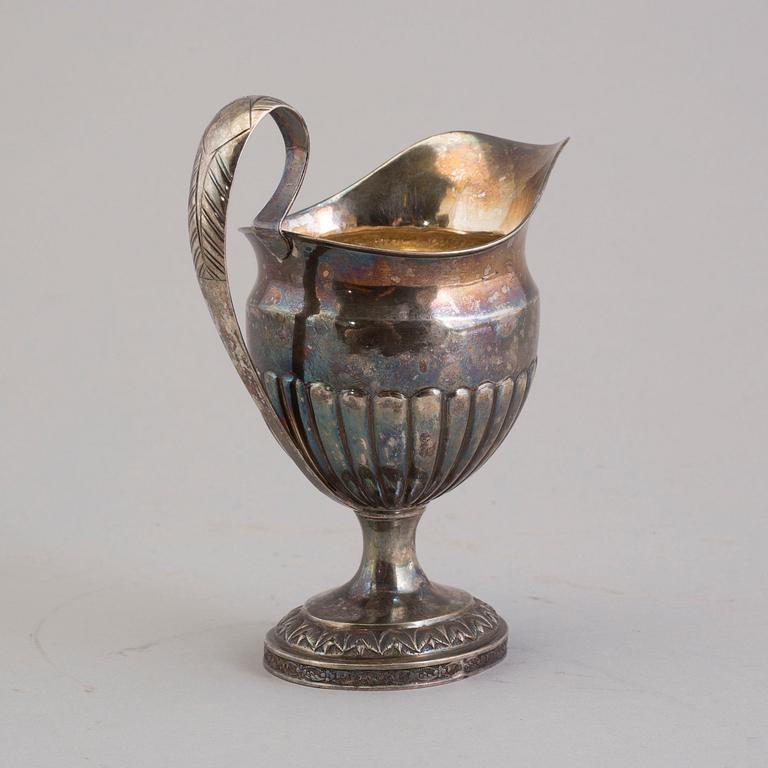 A SILVER CREAMER BY MICHAEL OLOF BARKMAN, VARBERG 1841.