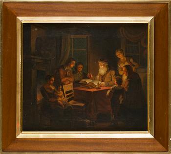 Robert Wilhelm Ekman, attributed to, after Alexander Lauréus, 'Jewish Rabbi Reading the Bible to His Family'.