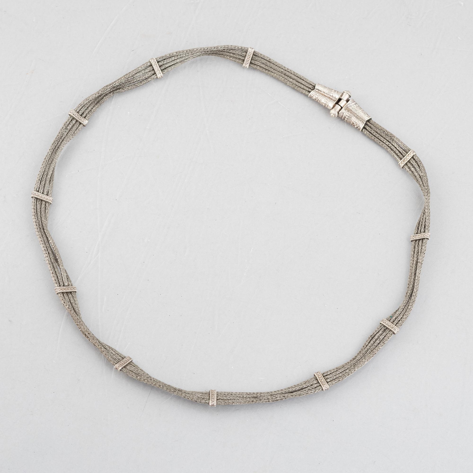 Belt, silver, without silver marks, probably Russia/Orient, around the year 1900.