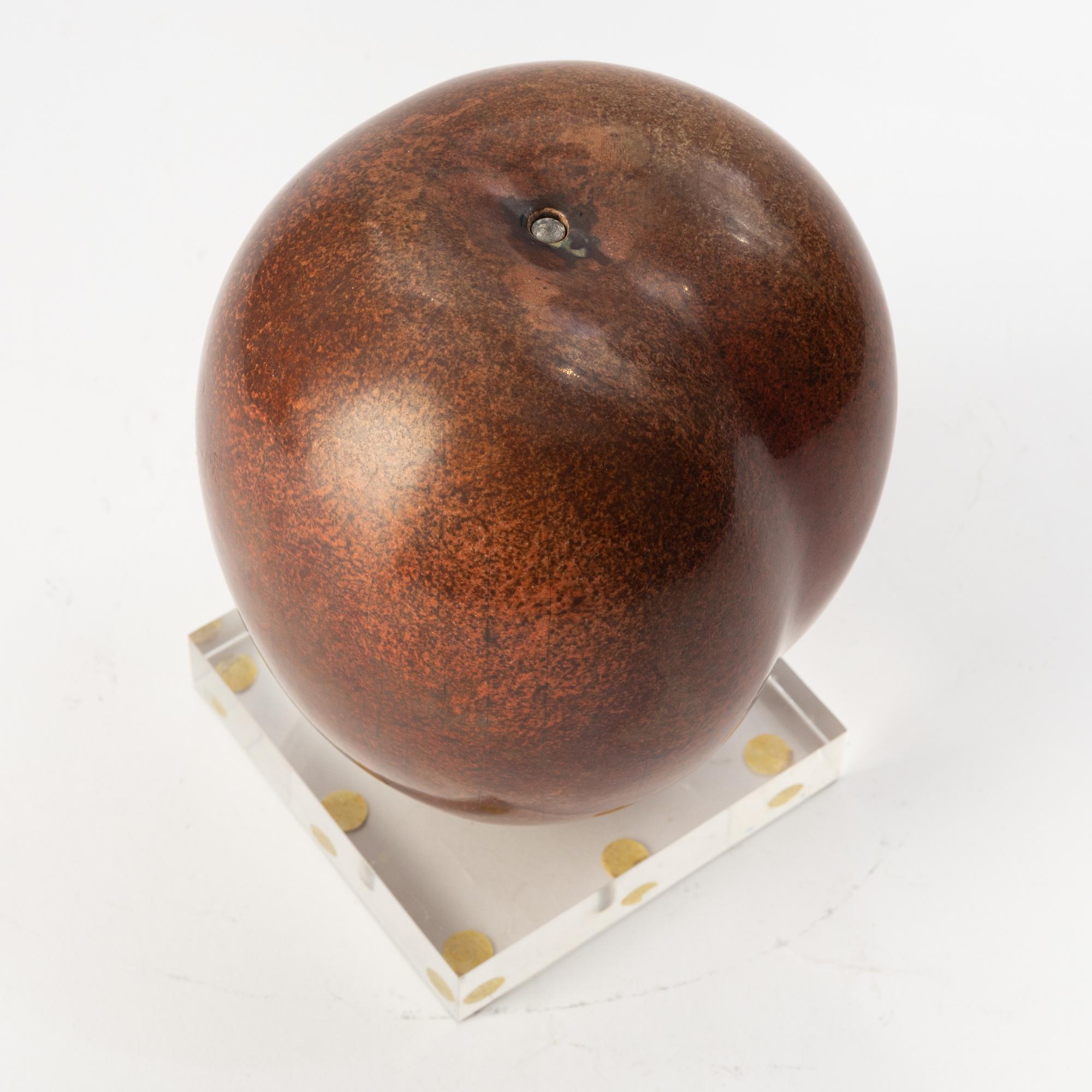 Hans Hedberg, a stoneware sculpture of a plum, Biot, France.
