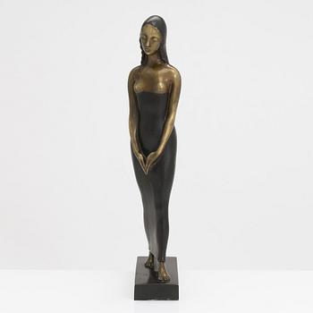 Simon Moselsio, veistos, pronssi, signeerattu ja päivätty 1919.