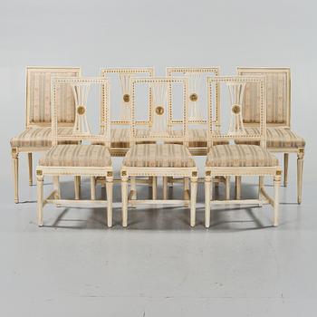 STOLAR, 5 + 2 st, gustaviansk stil. Omkring sekelskiftet 1900.