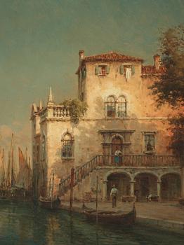 Antoine Bouvard, Solnedgång, Venedig.