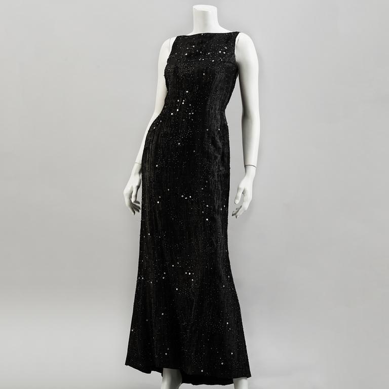 LARS WALLIN, a beaded evening gown, size 38.