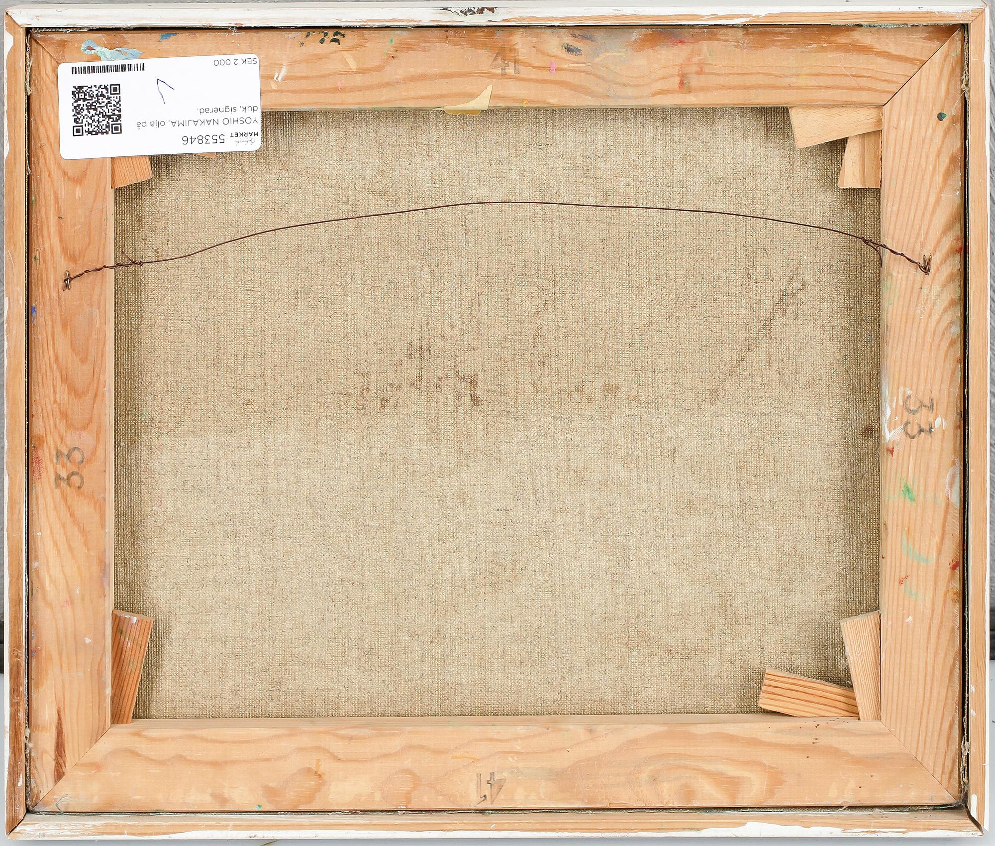 YOSHIO NAKAJIMA, olja på duk, signerad.