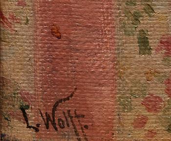 OKÄND KONSTNÄR, olja på duk. Sign. Omkring 1900.