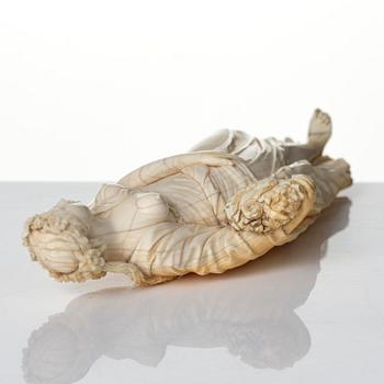 An ivory sculpture of Flora, circle of Frans van Bossuit, late 17th century.