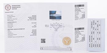 A pair of 14K gold earrings and brilliant cut diamonds.