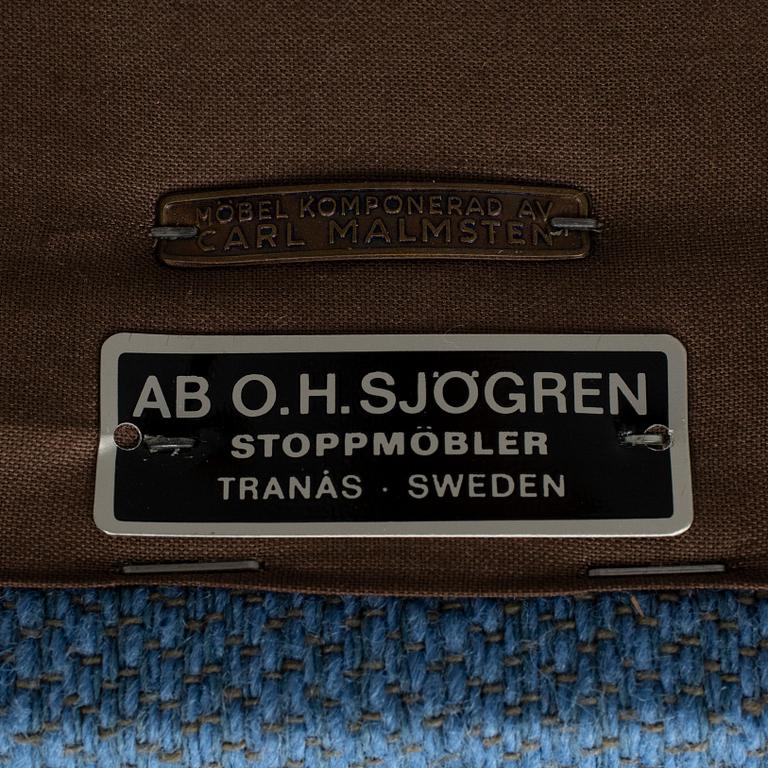 CARL MALMSTEN, fåtölj, "Hemmakväll", AB O.H. Sjögren, Tranås.