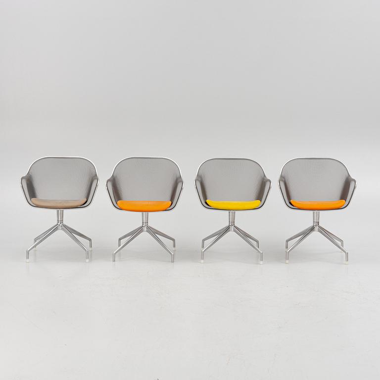 Antonio Citterio, a set of 4 chairs, "Iuta", B&B Italia.