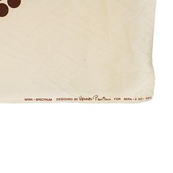 TEXTIL, bomull, Verner Panton för Mira-X. 1970-tal.